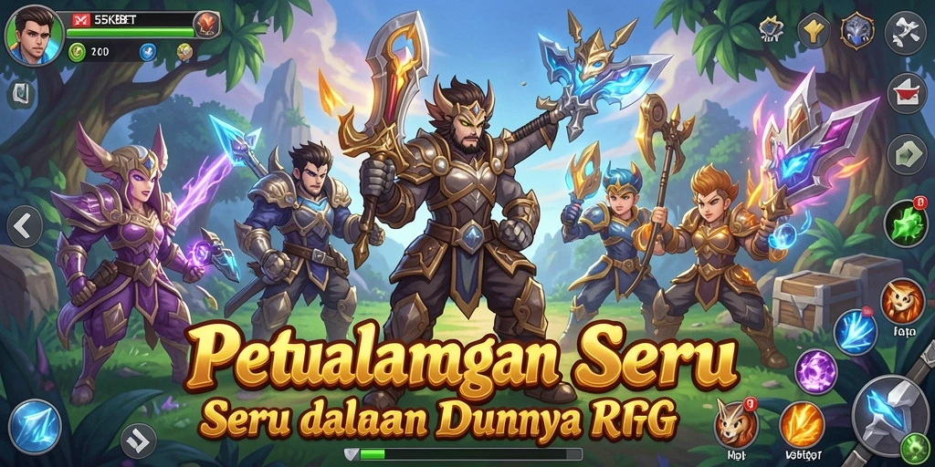 Tampilan gameplay RPG yang menegangkan di 55KBET.