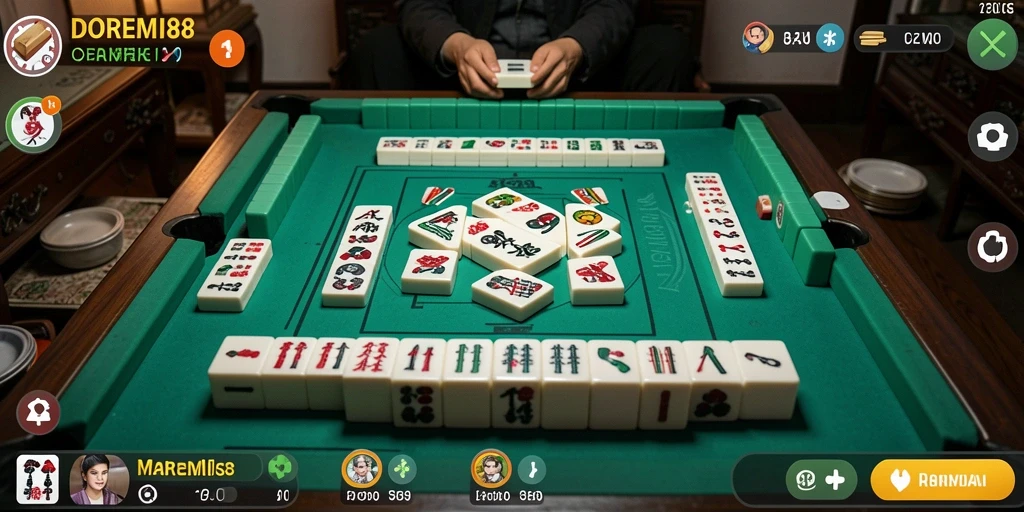 Tampilan gameplay Mahjong yang menarik di DOREMI88.