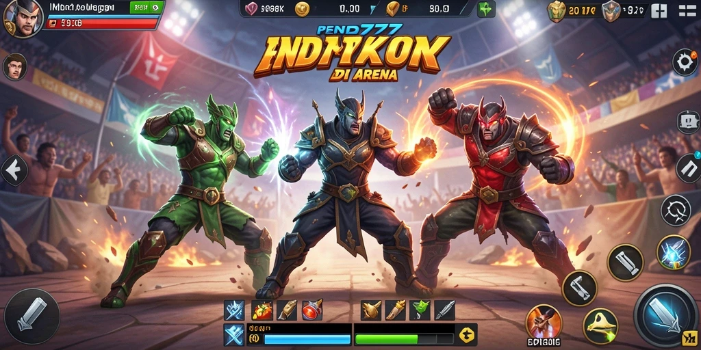 Screenshot gameplay IND777 menampilkan pertarungan yang menegangkan.