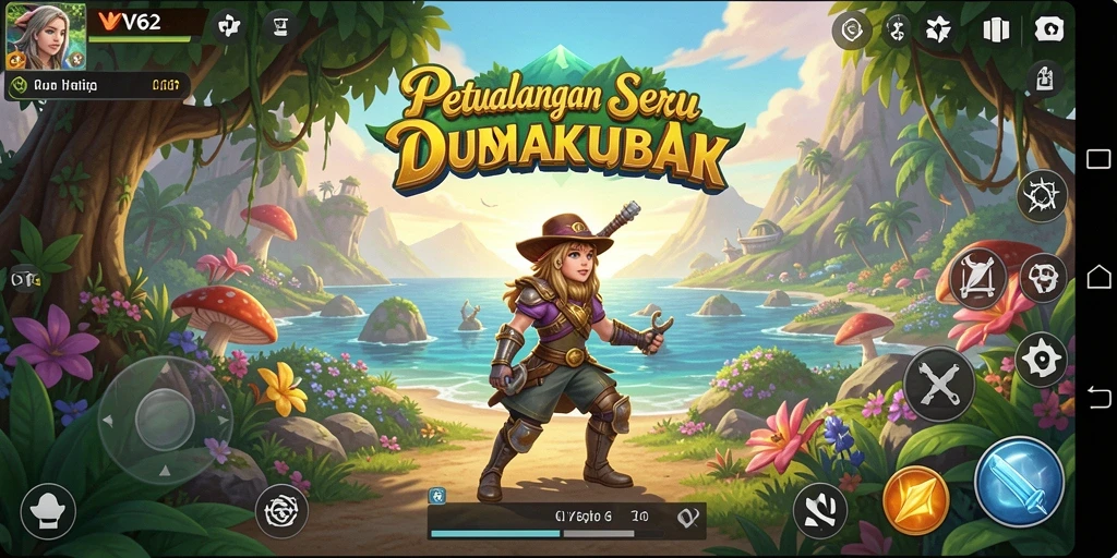 Tangkapan layar menunjukkan gameplay petualangan yang seru dan menantang.